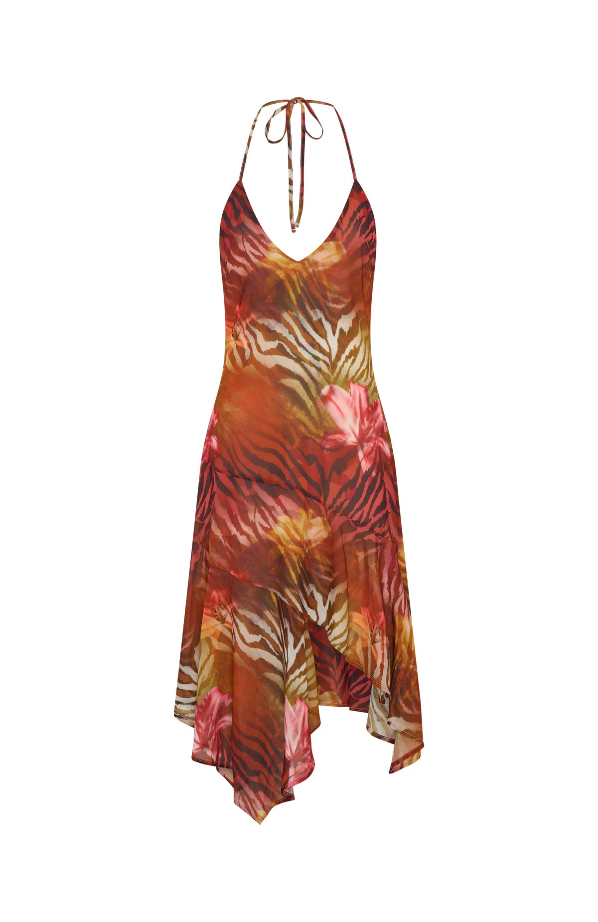 On His Mind Midi Dress Wild Ember - Image 7