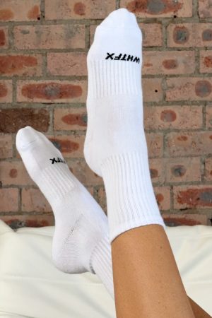 One More Look Socks White