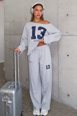 Only One Left Track Pants Grey Marle