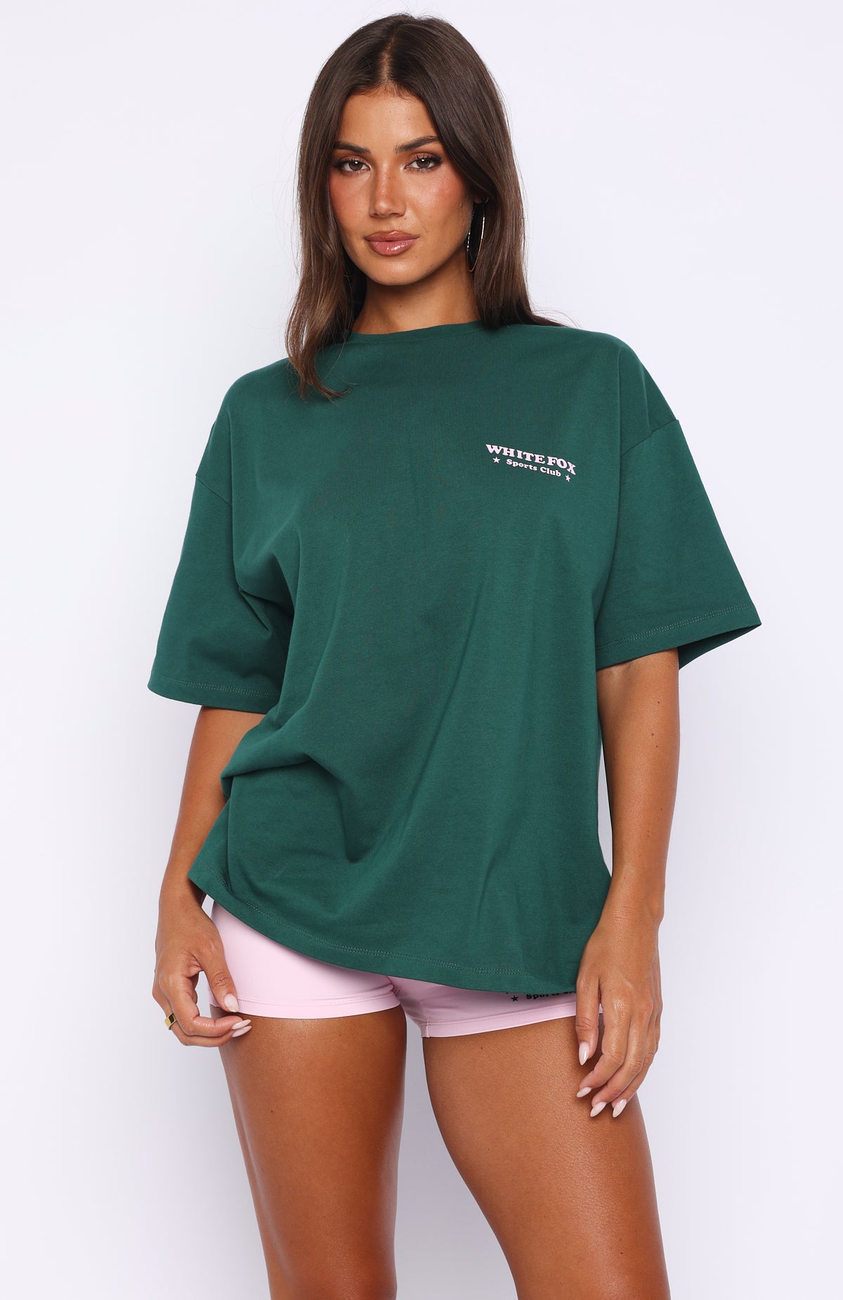 Outfit Of The Day Oversized Tee Forest Green - Image 2