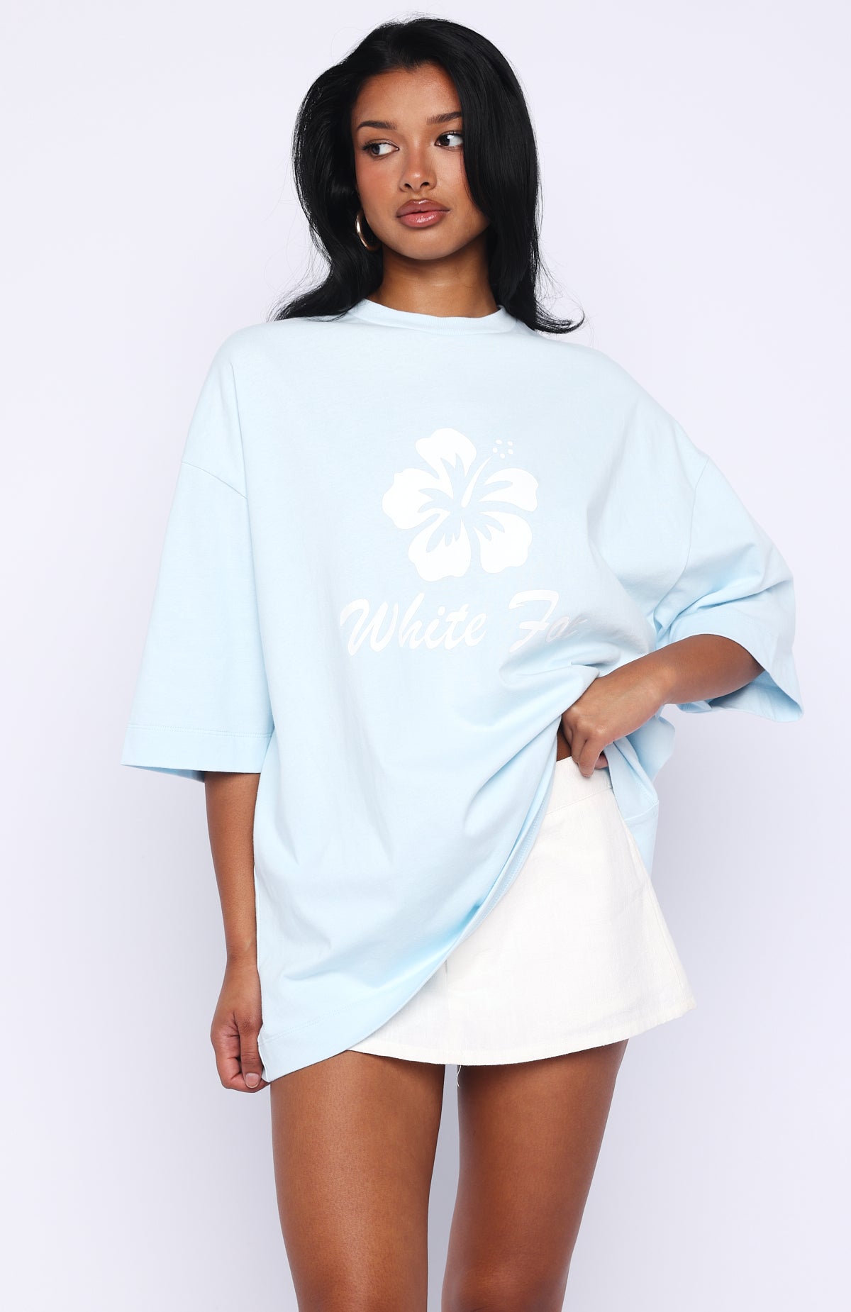 Own Your Glow Oversized Tee Blue - Image 2