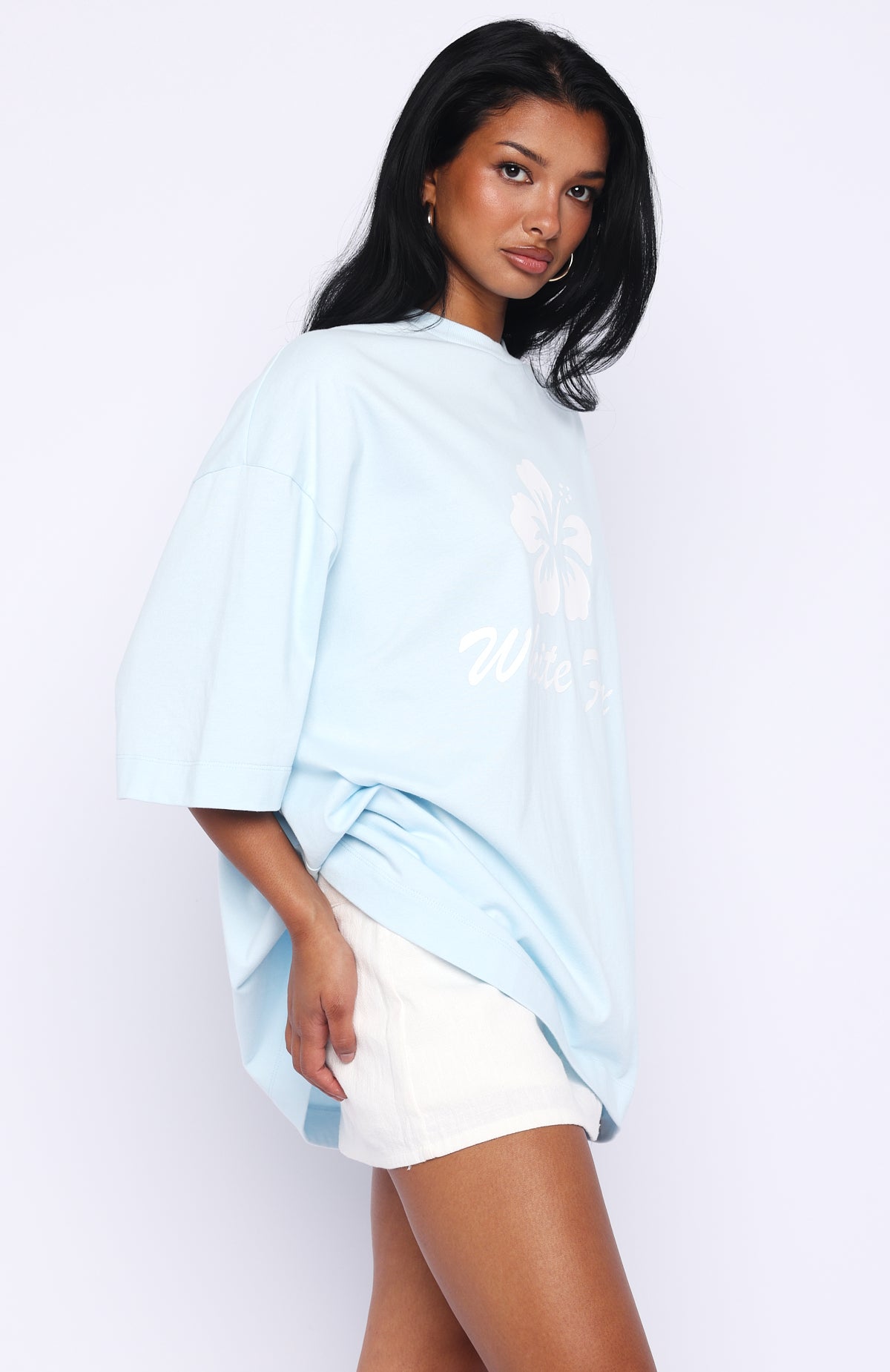 Own Your Glow Oversized Tee Blue - Image 3