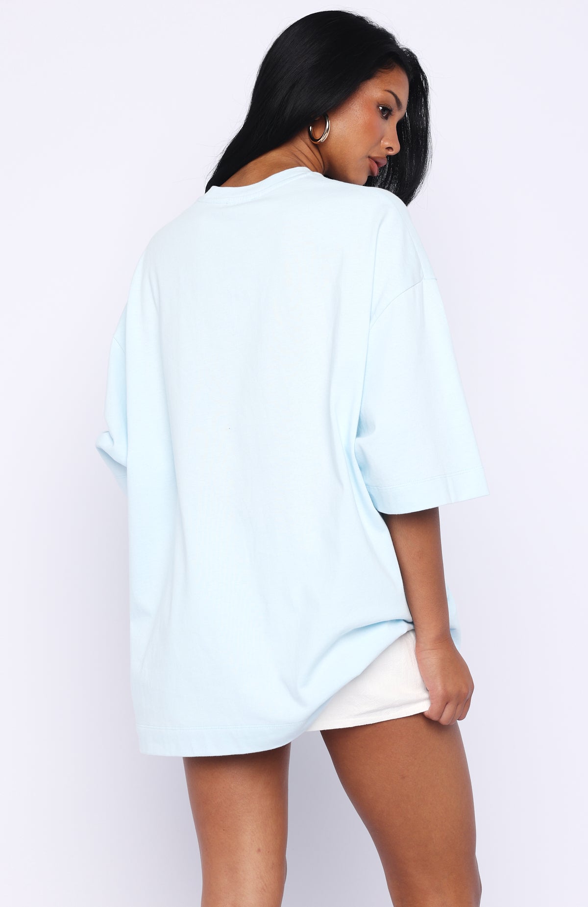 Own Your Glow Oversized Tee Blue - Image 4