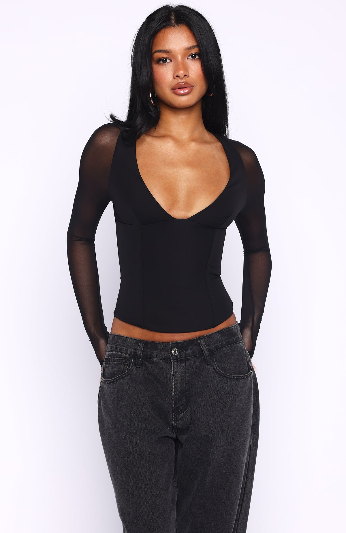 Past Your Prime Long Sleeve Top Black - Image 3