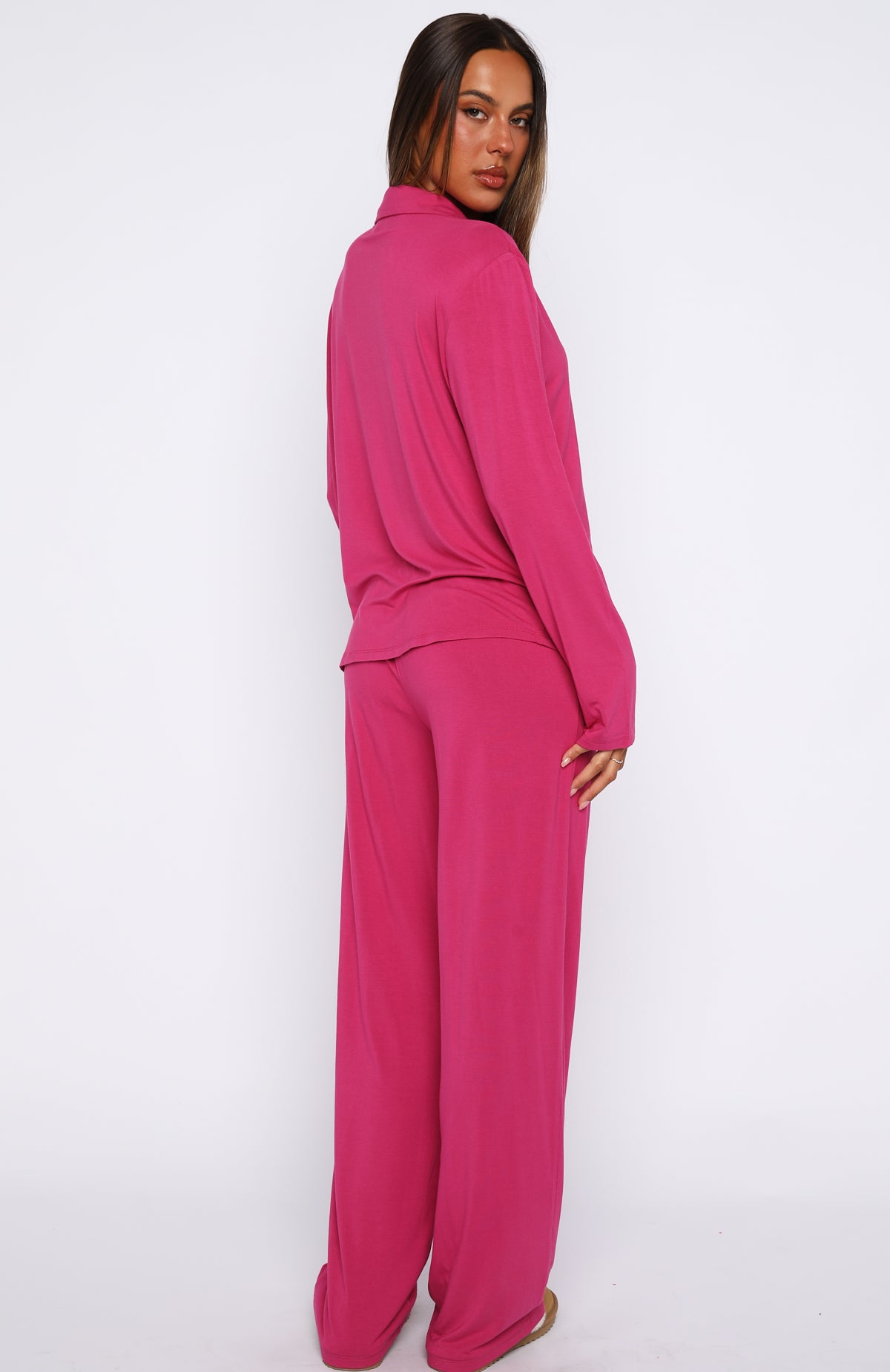 Pillow Talk Long Sleeve Pyjama Set Berry - Image 4