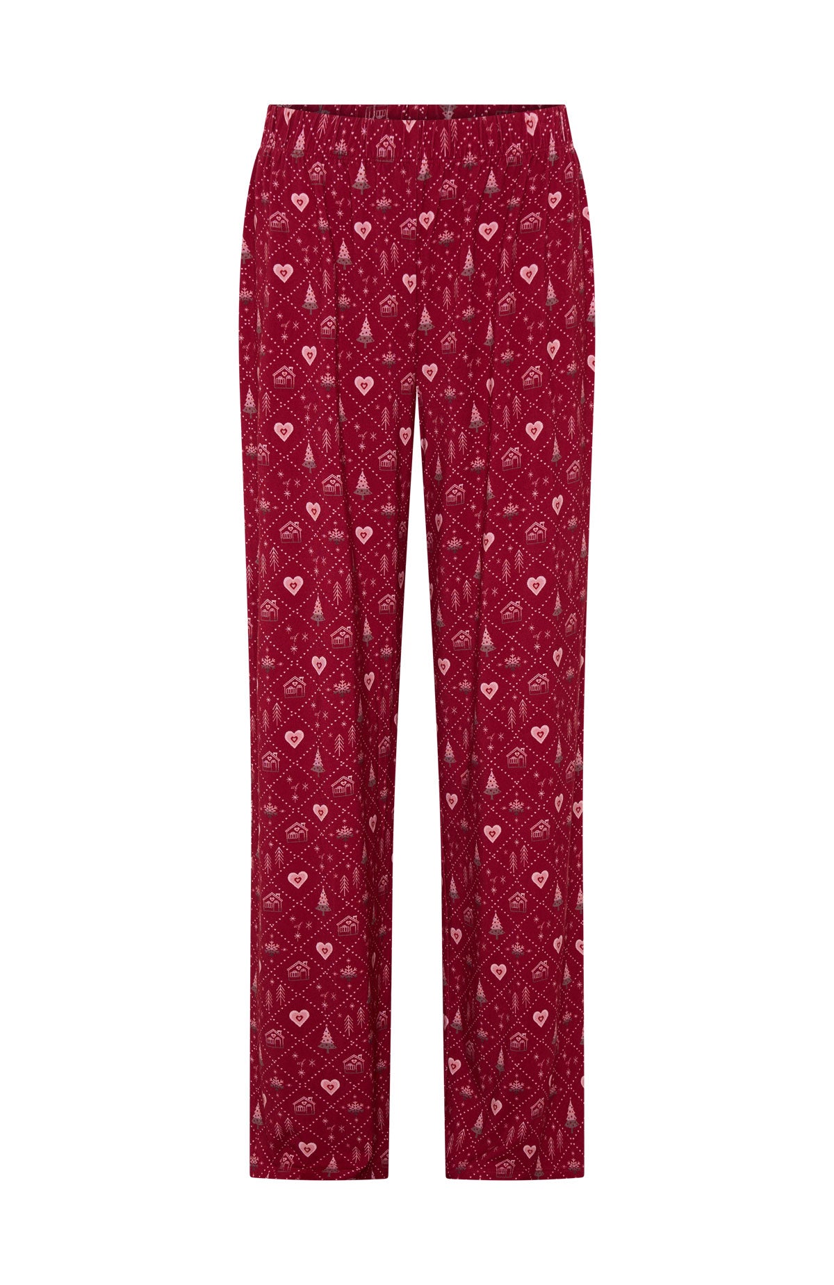 Pillow Talk Printed Long Sleeve Pyjama Set Cherry Noel - Image 10