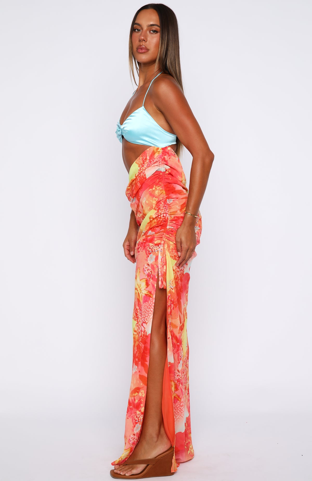 Prove Me Wrong Maxi Dress Peachy Heat - Image 3