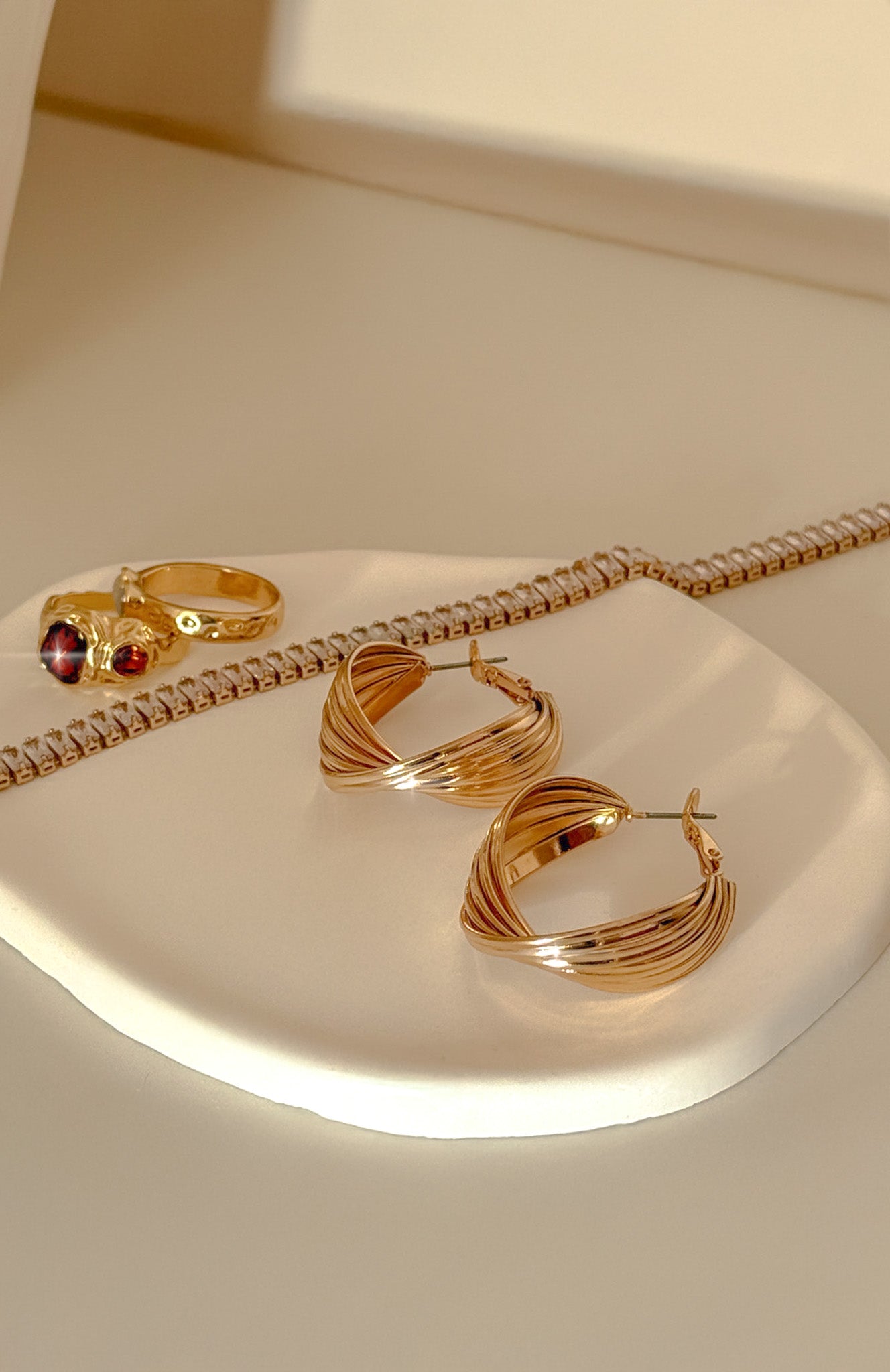 Purnima Earrings Gold - Image 3