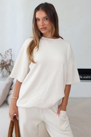 Rare Catch Knit Top Cream