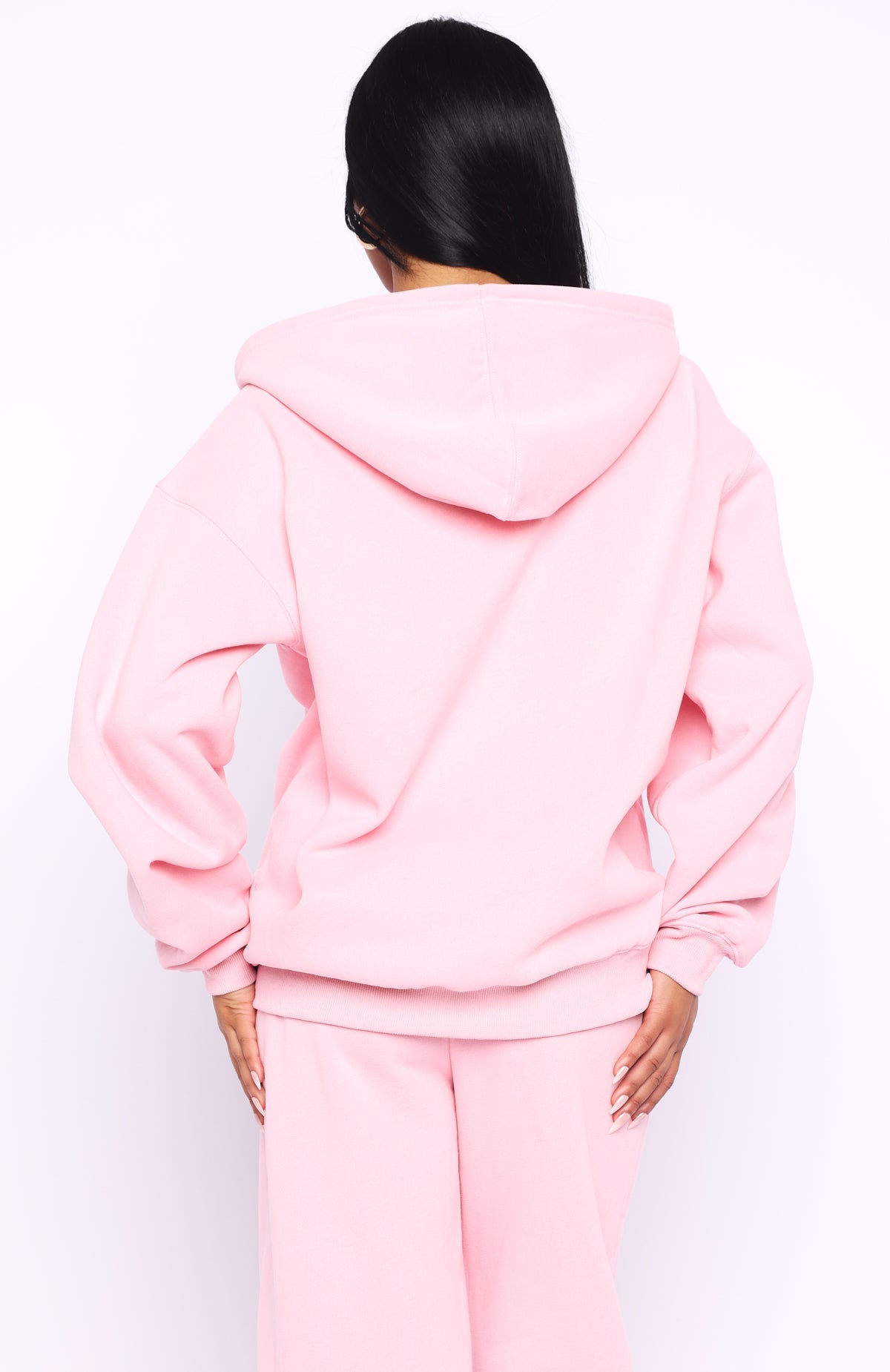 Ready To Go Zip Front Hoodie Pink - Image 4