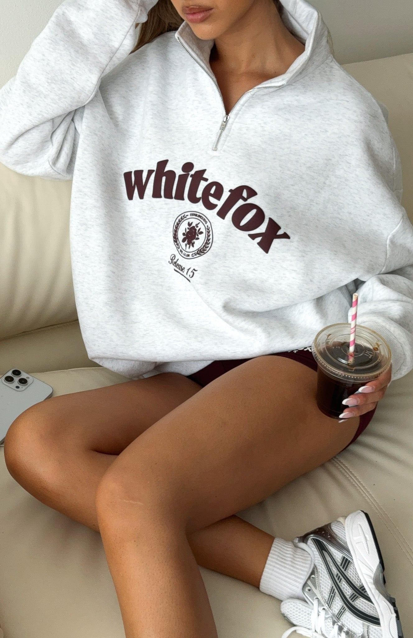 Release 15 Amari Quarter Zip Sweater Grey Marle - Image 2