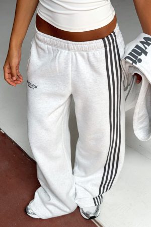 Release 15 Asalia Wide Leg Sweatpants Grey Marle