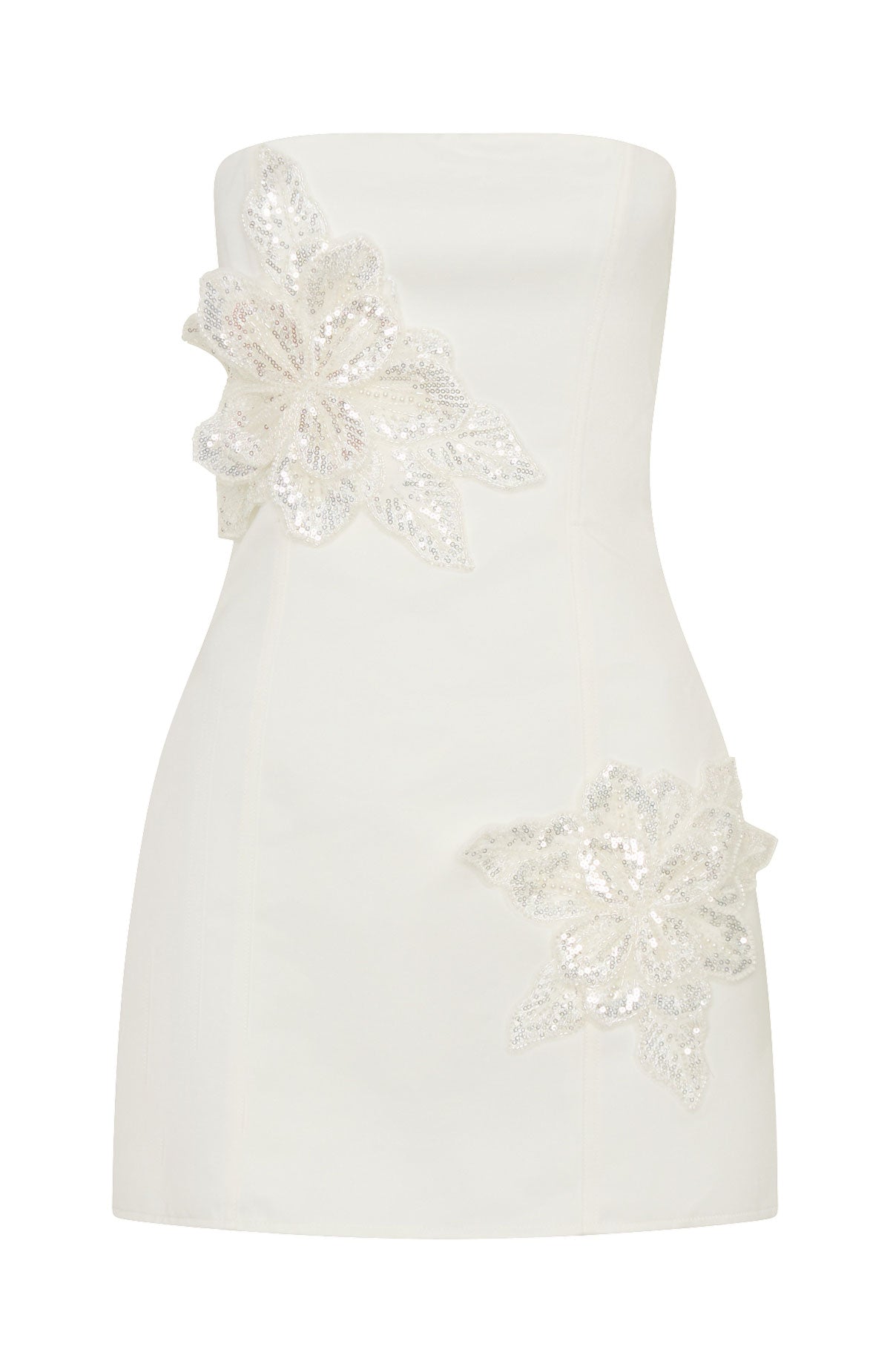 Rendezvous Strapless Mini Dress Cream - Image 7