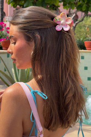 Romina Hair Clip Pink Marble
