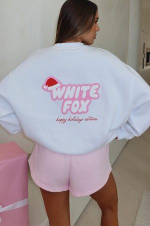 Santa Baby Oversized Sweater White