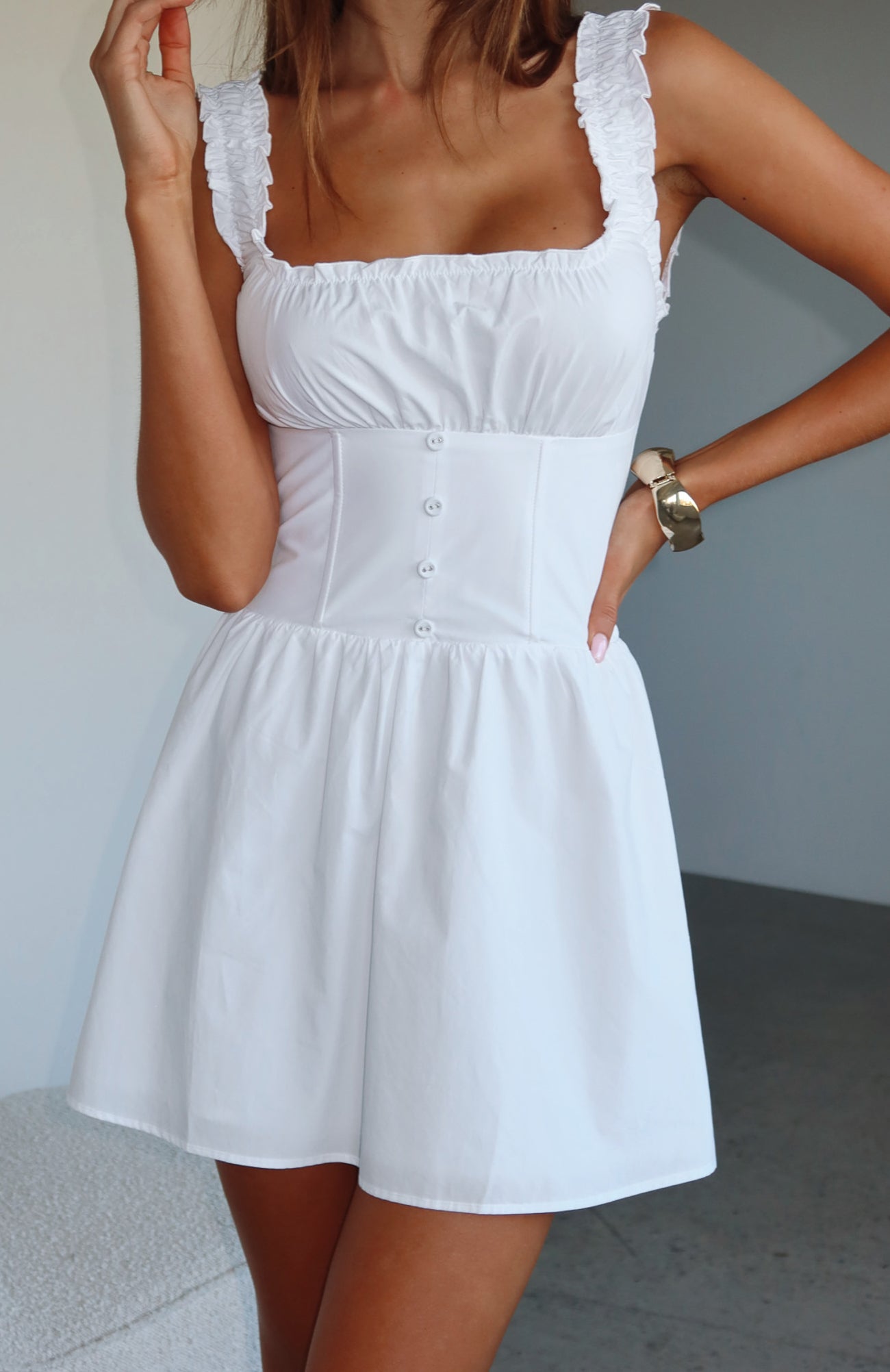Sassy But Cute Mini Dress White - Image 7