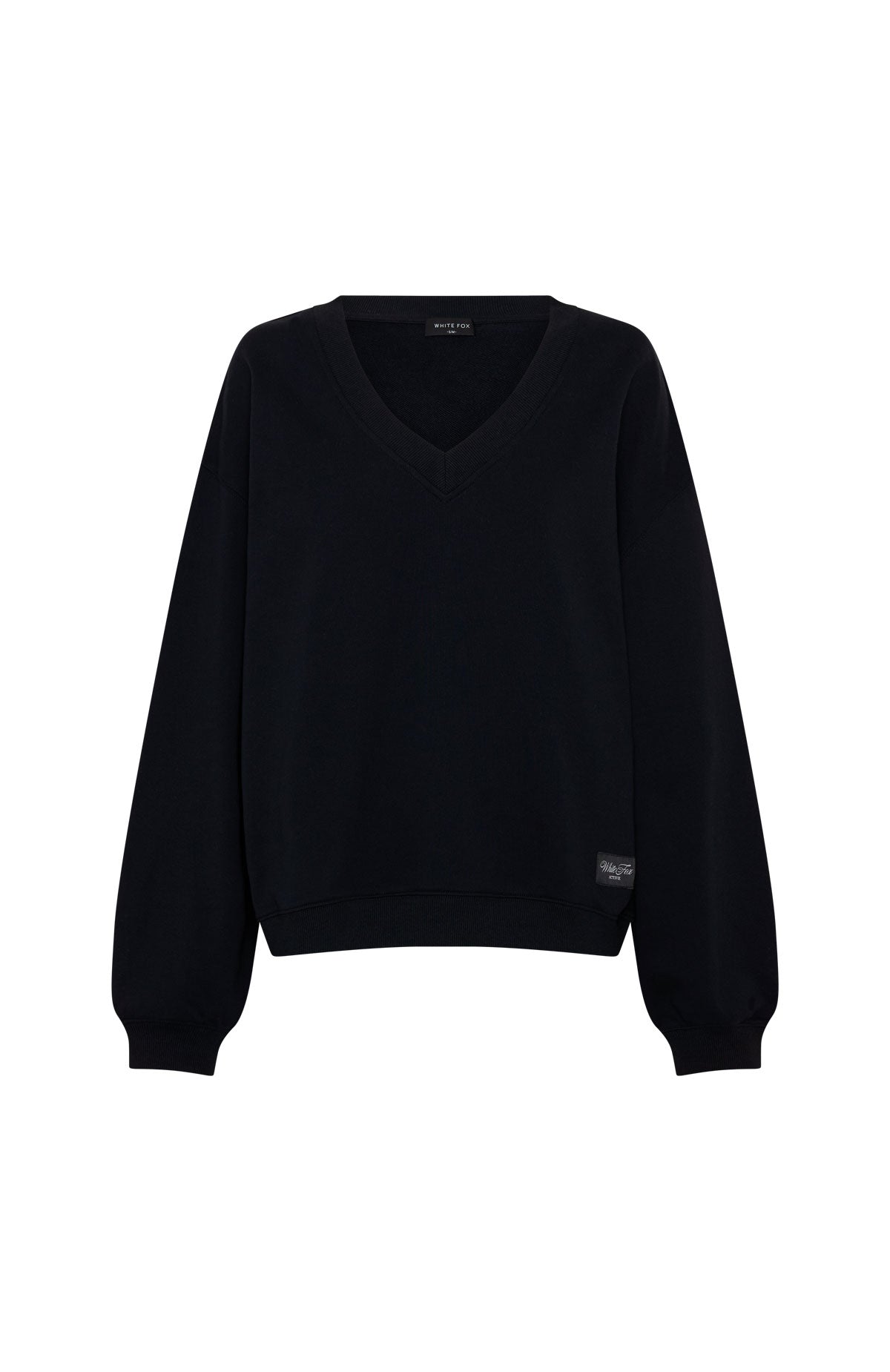 Shutting It Down V Neck Oversized Sweater Black - Image 8