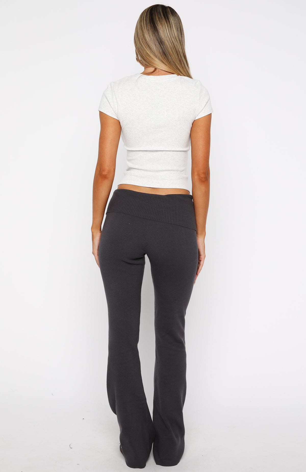 Silent Confessions Knit Pants Charcoal - Image 4
