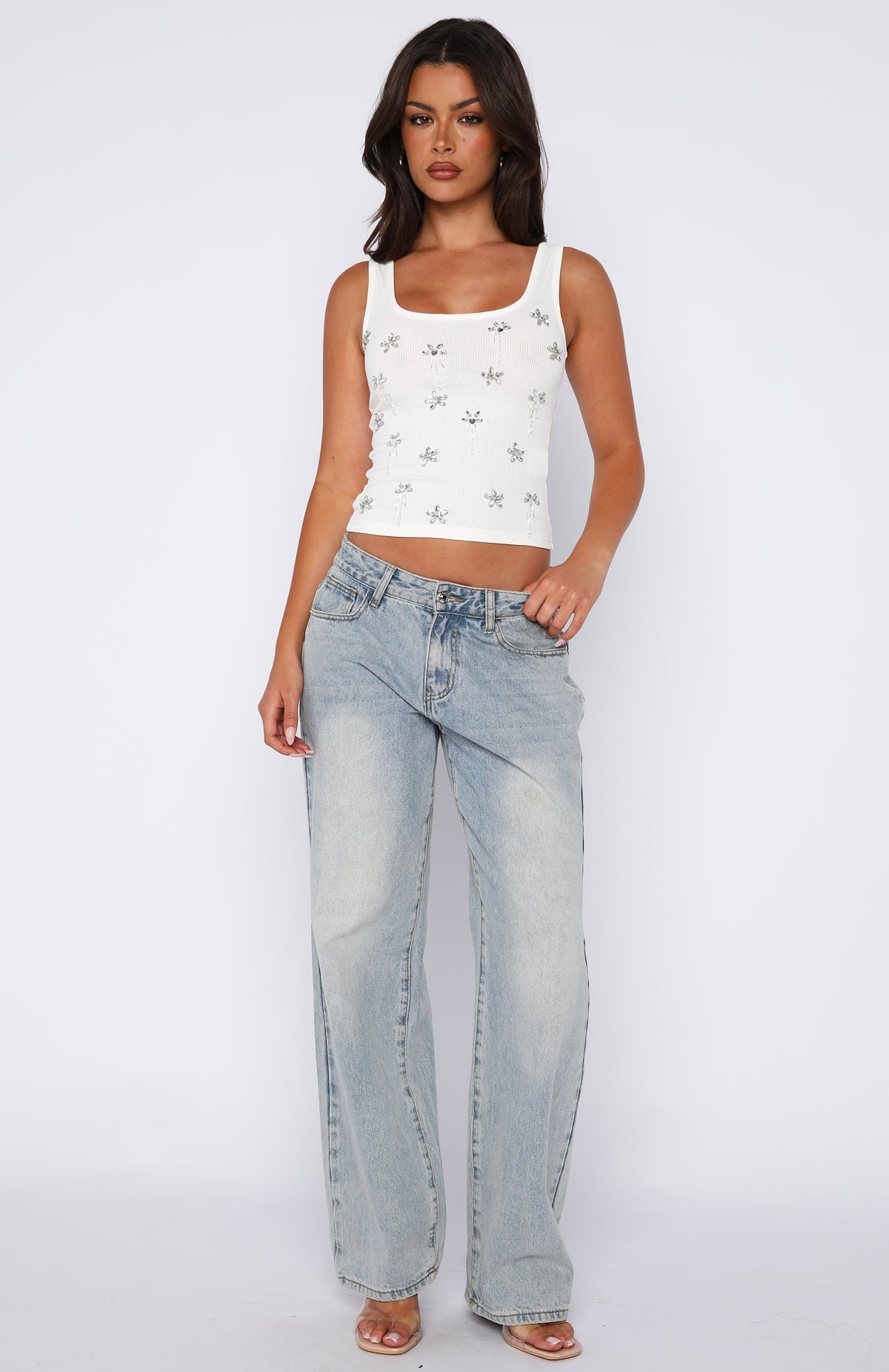 Sinful Embrace Rib Tank White - Image 6