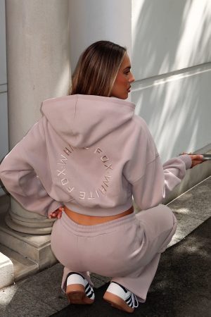 Stay Lifted Cropped Hoodie Cinnamon