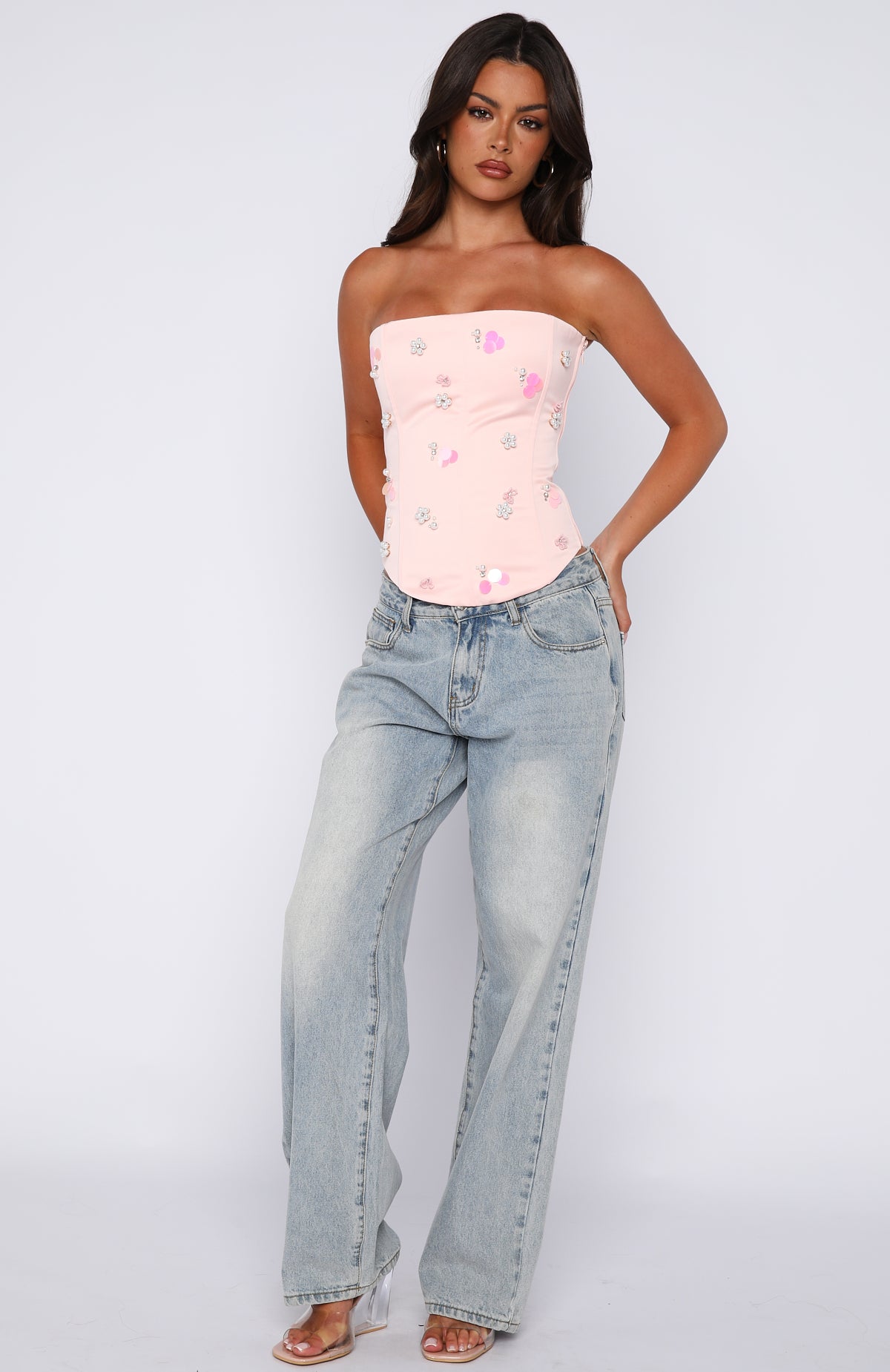 Summer Love Strapless Bustier Baby Pink - Image 5