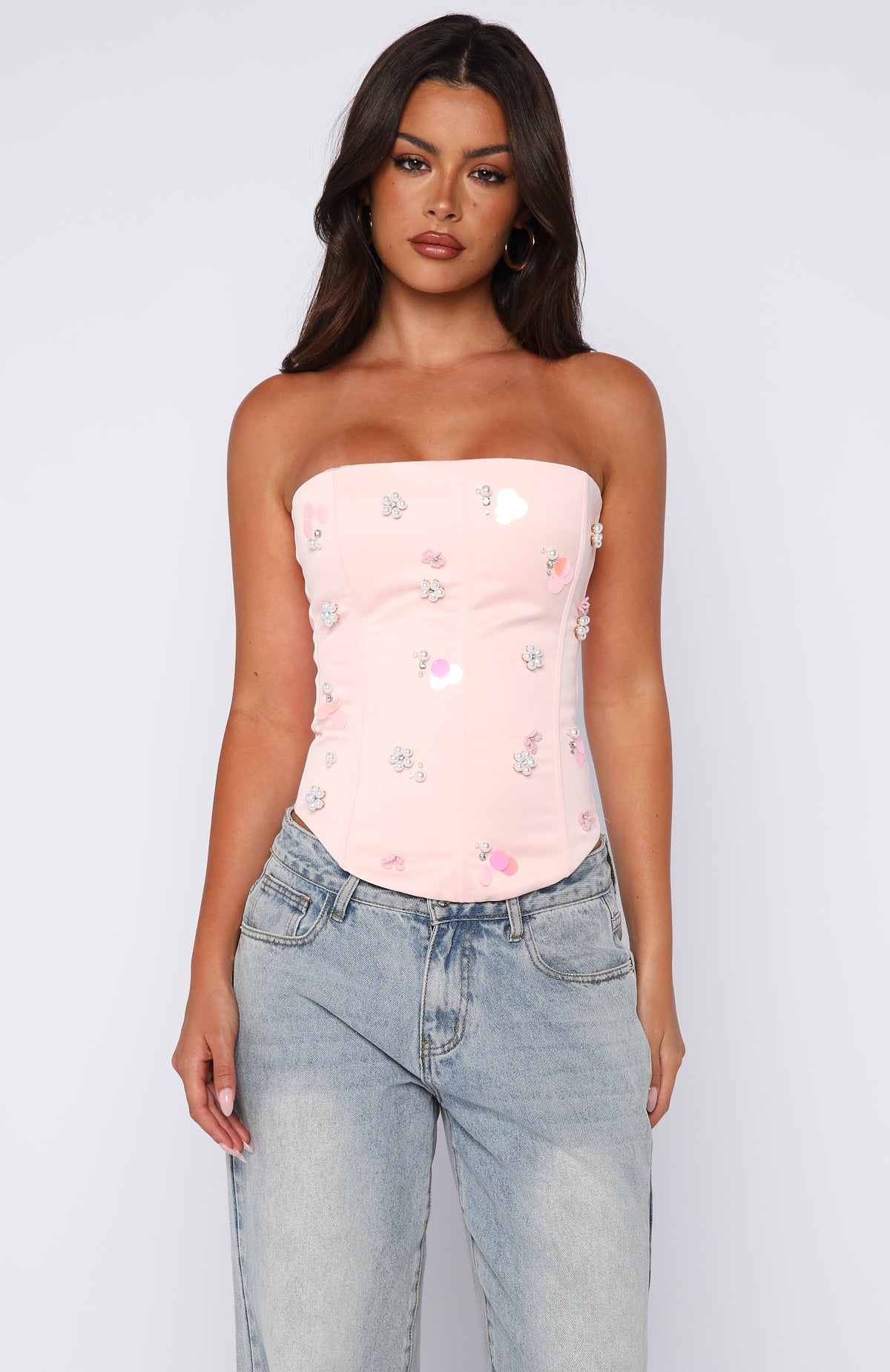 Summer Love Strapless Bustier Baby Pink - Image 2