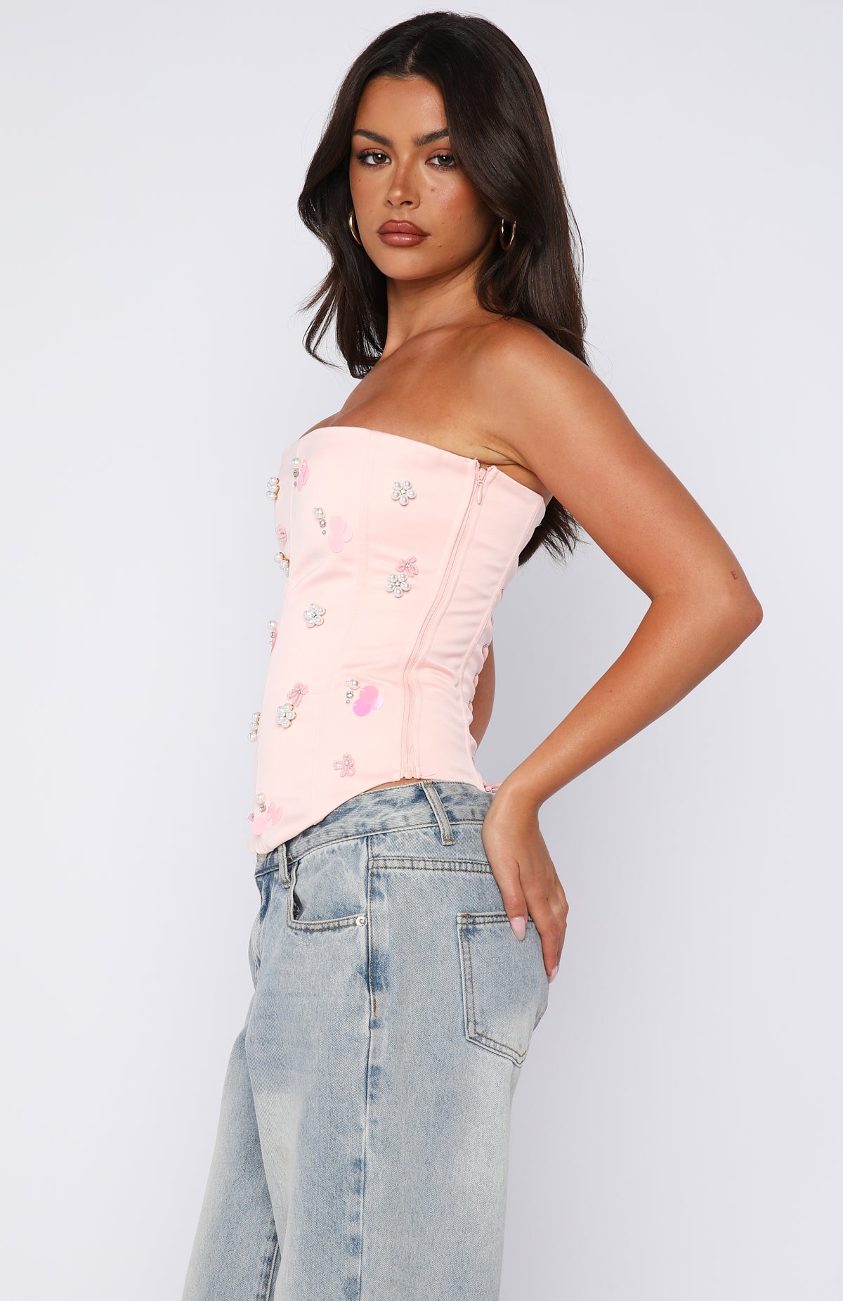 Summer Love Strapless Bustier Baby Pink - Image 3