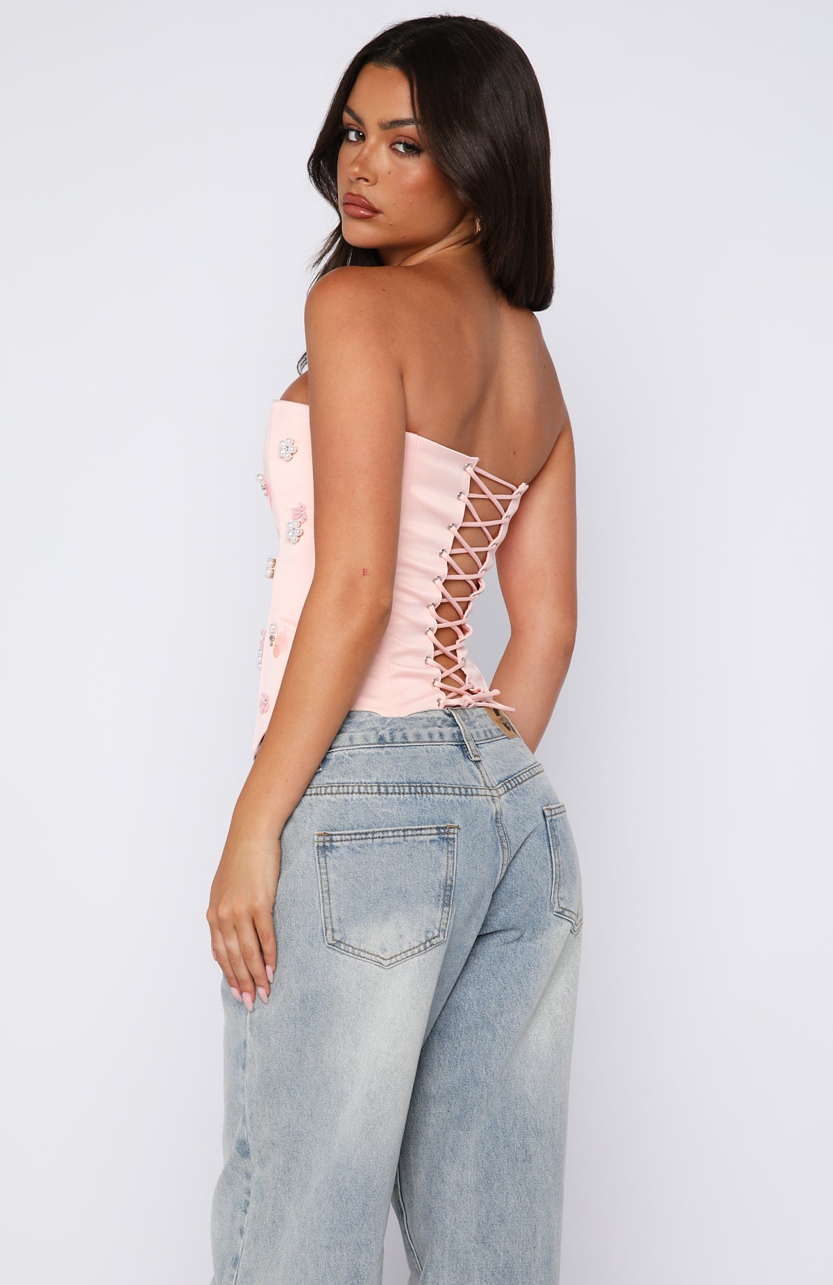 Summer Love Strapless Bustier Baby Pink - Image 4