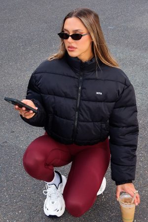 Summit Zip Through Puffer Black