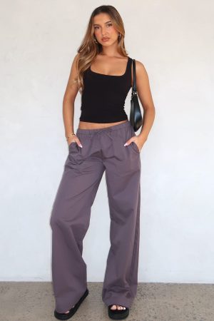 Sweet Like Me Wide Leg Pants Charcoal