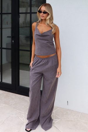 Take A Stance Pants Charcoal