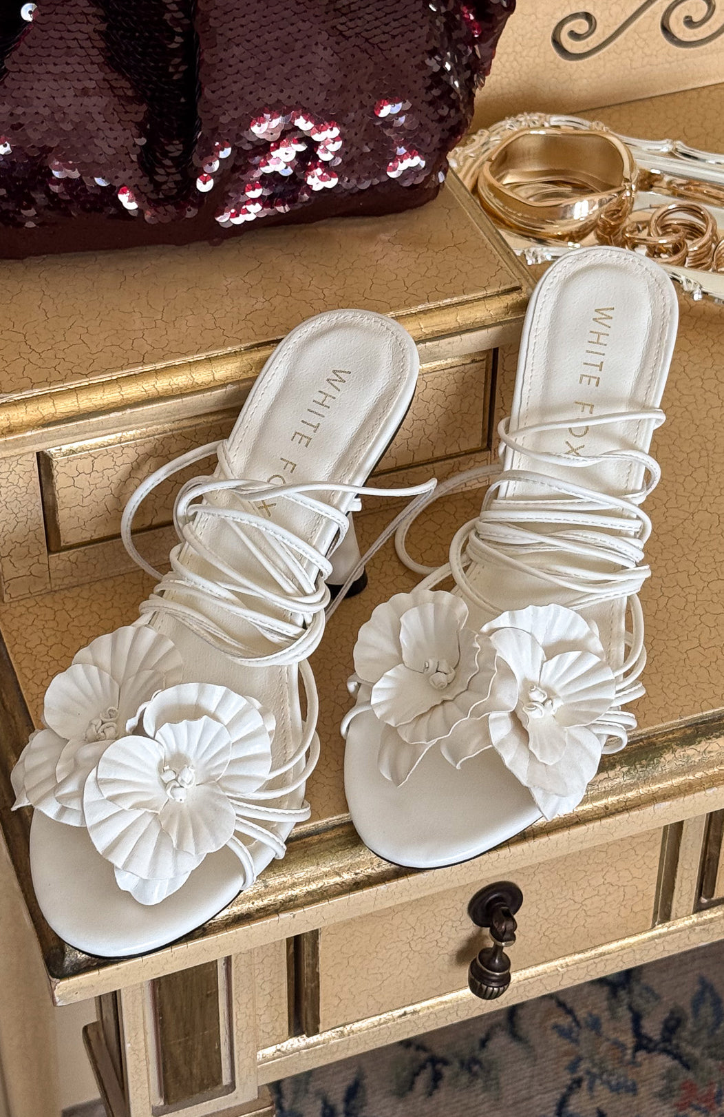 Tempest Wrap Heels Off White - Image 6