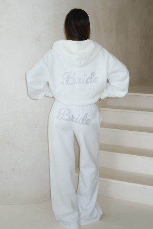 The Bride Wide Leg Sweatpants White