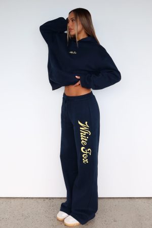 The Good Life Wide Leg Sweatpants Navy