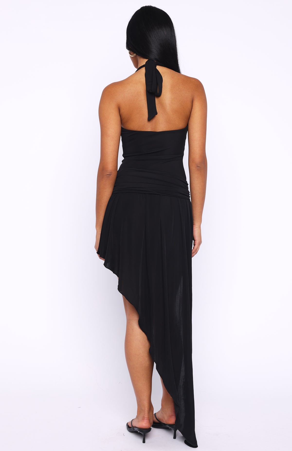 Too Sweet To Stay Midi Dress Black - Image 4