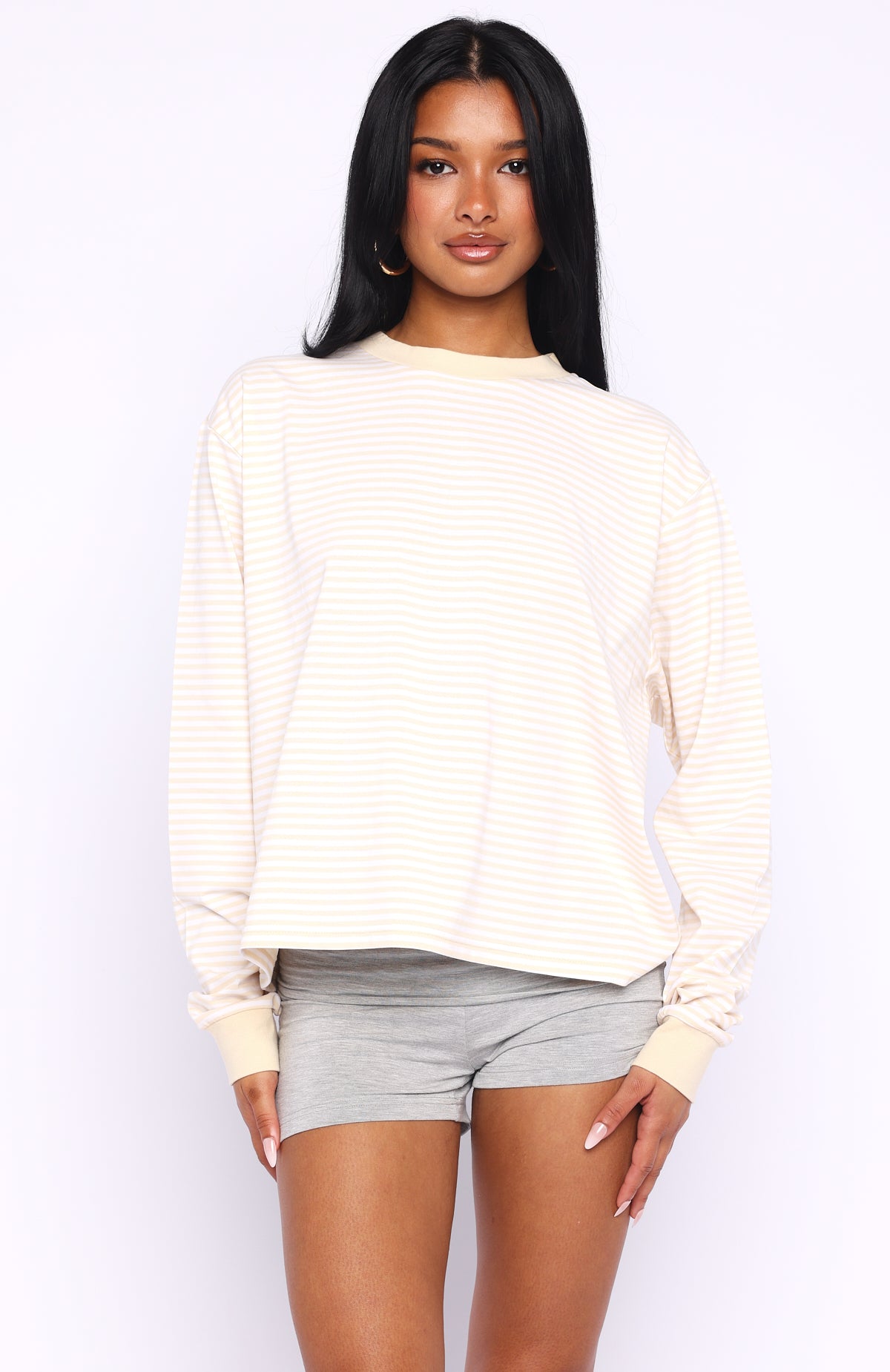 Touchdown Long Sleeve Tee Lemon Stripe - Image 3