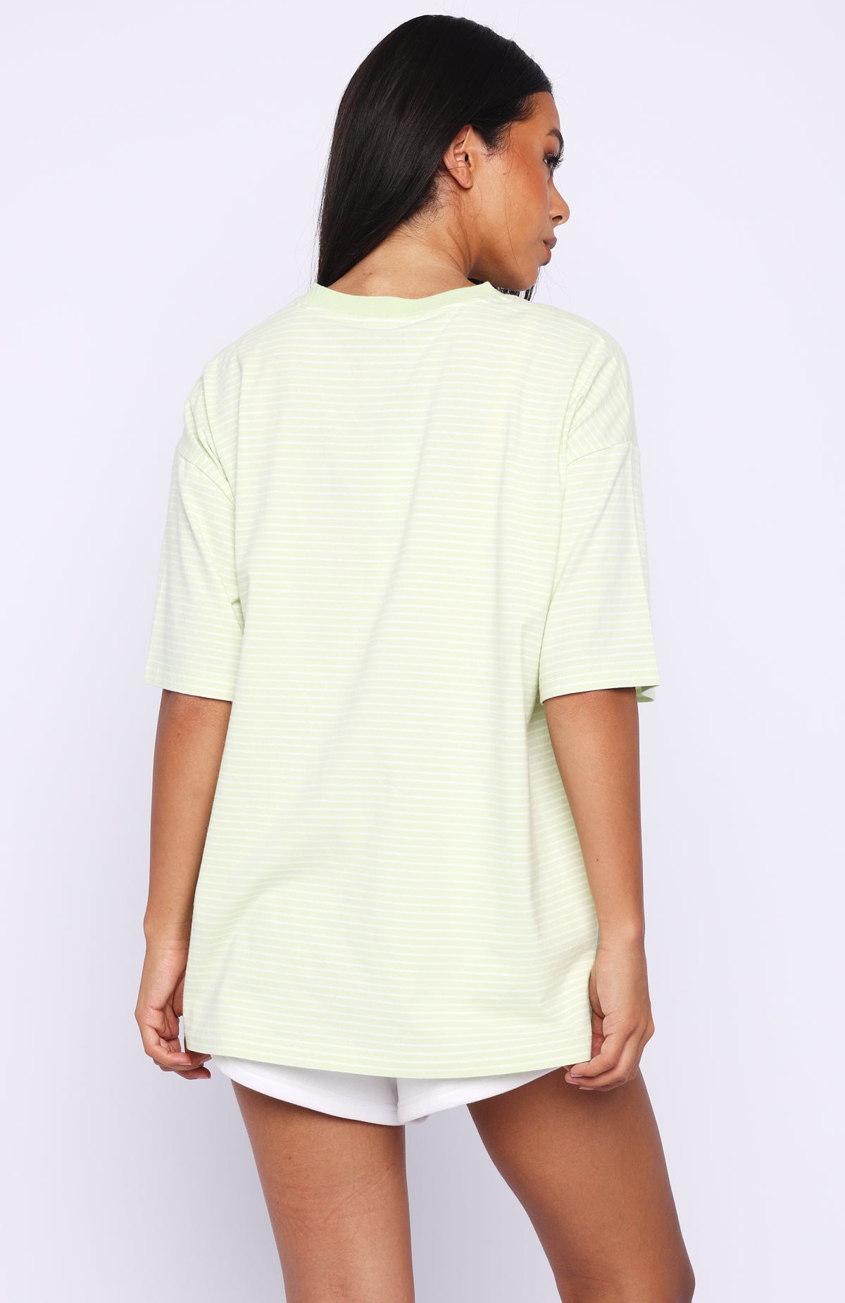 Touchdown Oversized Tee Lime Stripe - Image 4
