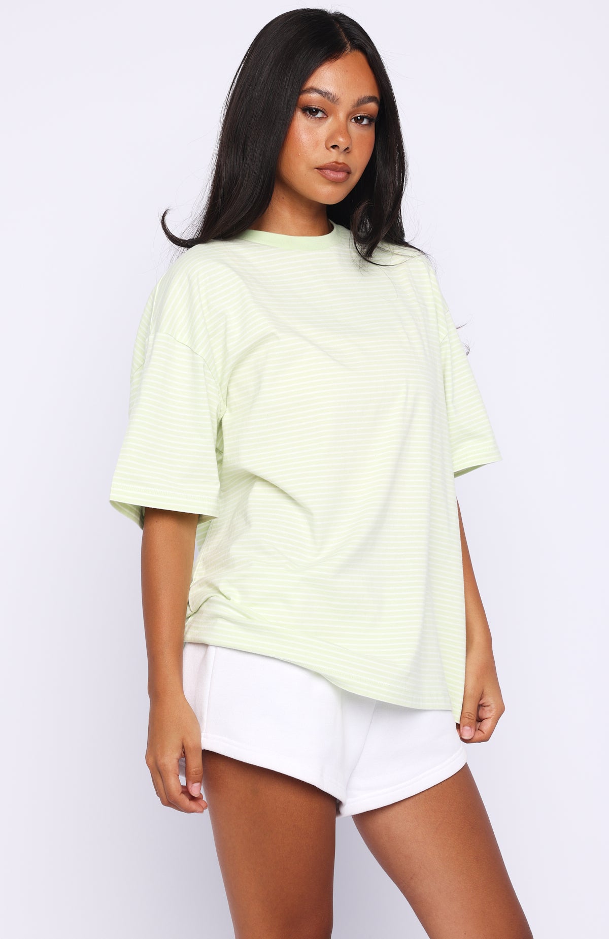 Touchdown Oversized Tee Lime Stripe - Image 3