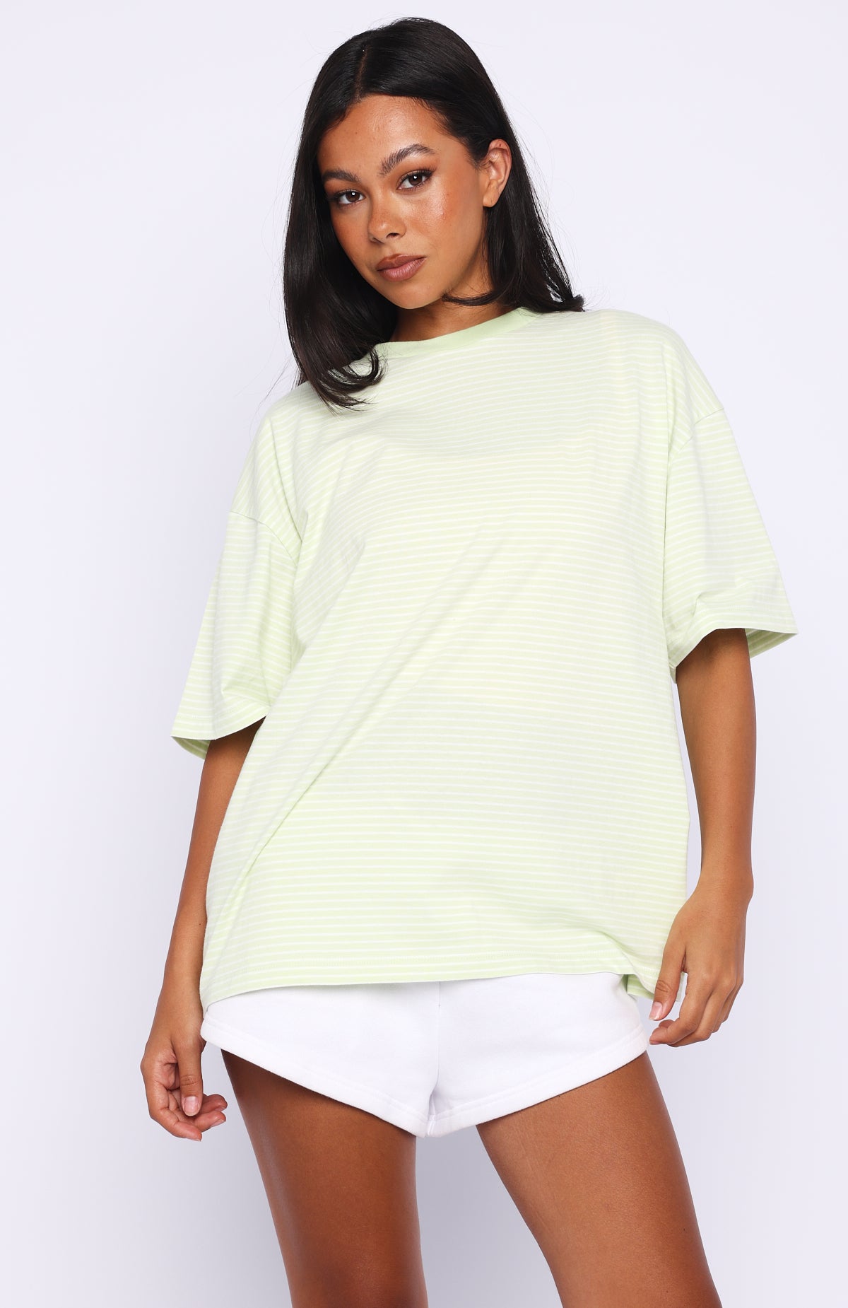 Touchdown Oversized Tee Lime Stripe - Image 2