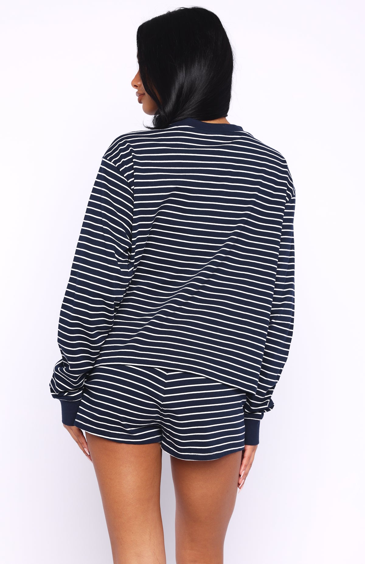 Touchdown Long Sleeve Tee Navy Stripe - Image 4