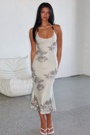 Tropic Like It's Hot Midi Dress Vintage Muse