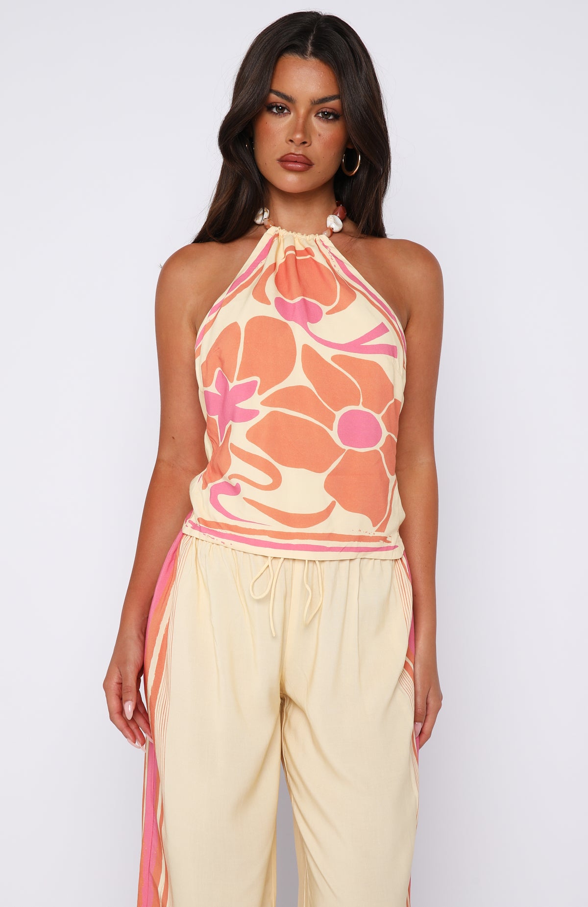 Tropic Muse Halter Top Lemon Symphony - Image 2