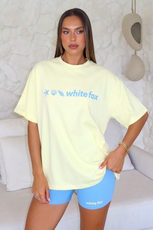 Tropic Rush Oversized Tee Lemon