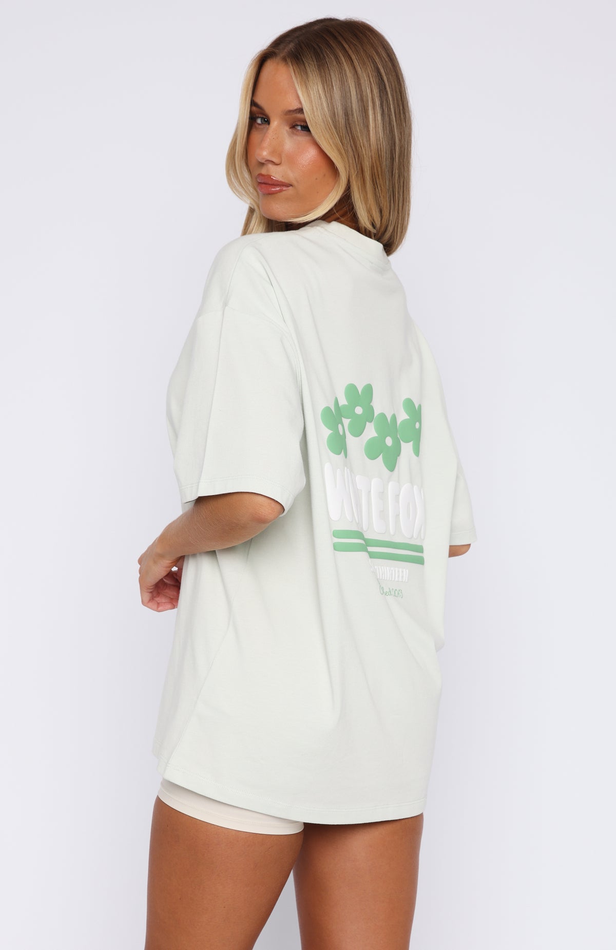 Tropic Time Oversized Tee Sage - Image 4