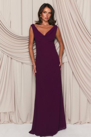 Twilight Toast Maxi Dress Plum