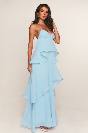 Twirl With Me Maxi Dress Baby Blue