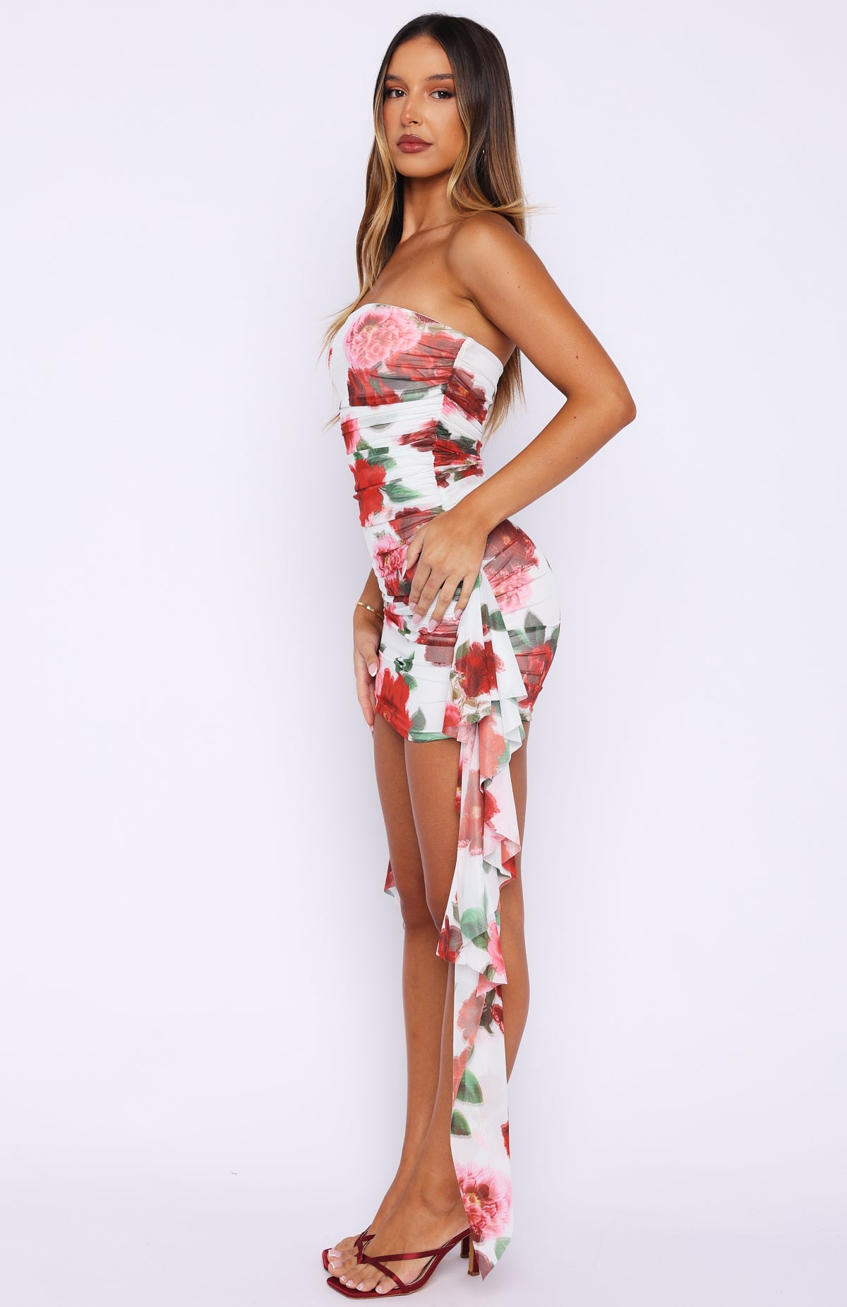 Valentine Muse Strapless Mini Dress Heirloom Bloom - Image 3