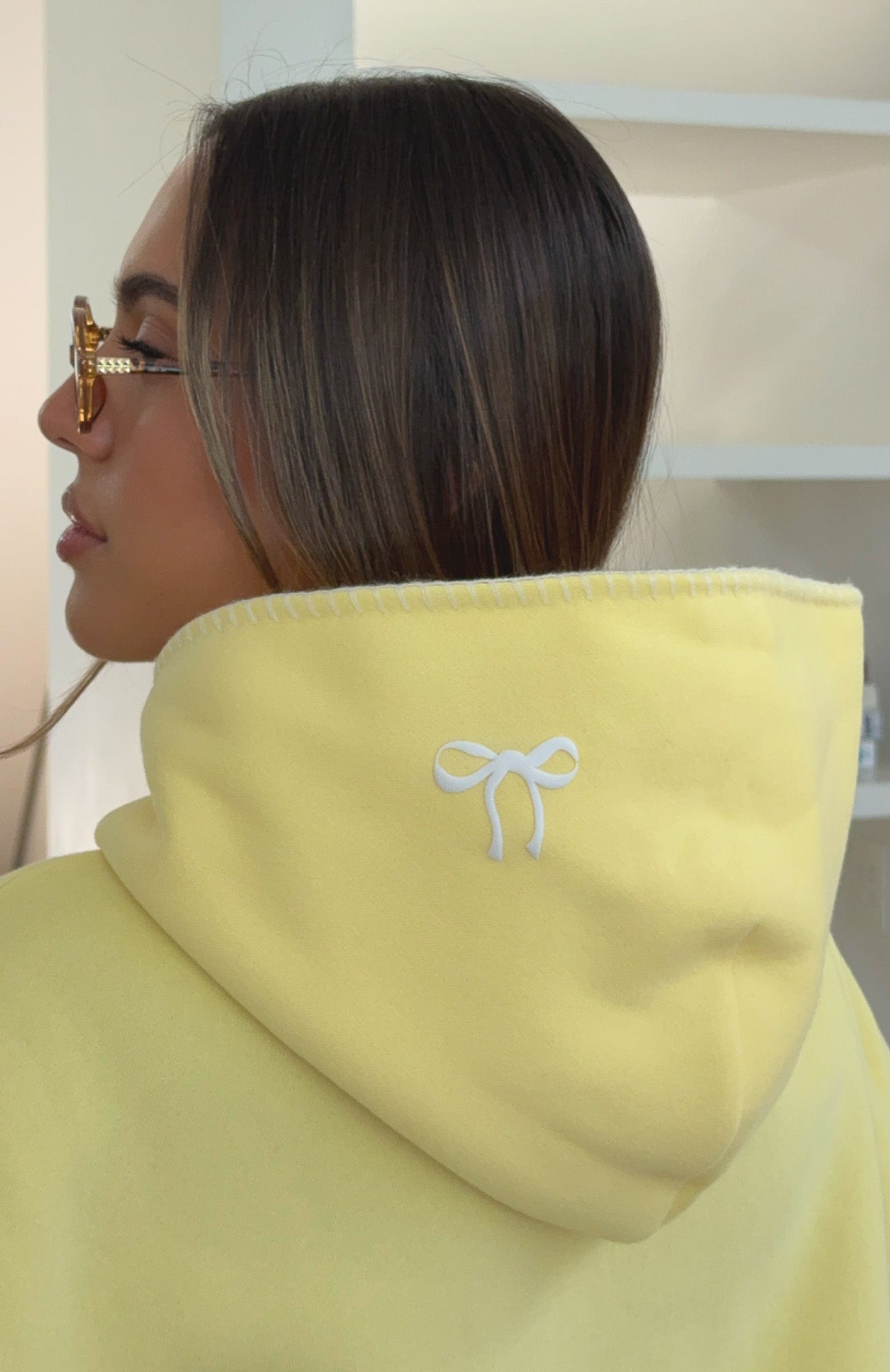 Vol. 1 Front Graphic Oversized Hoodie Lemon - Image 2