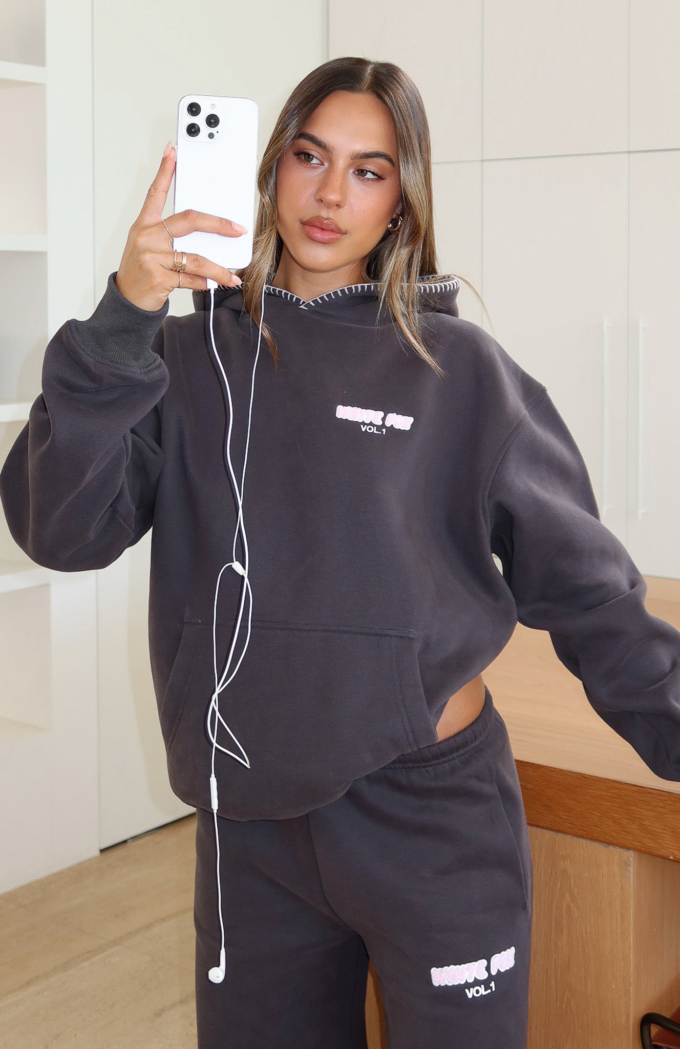 Vol. 1 Oversized Hoodie Charcoal - Image 2