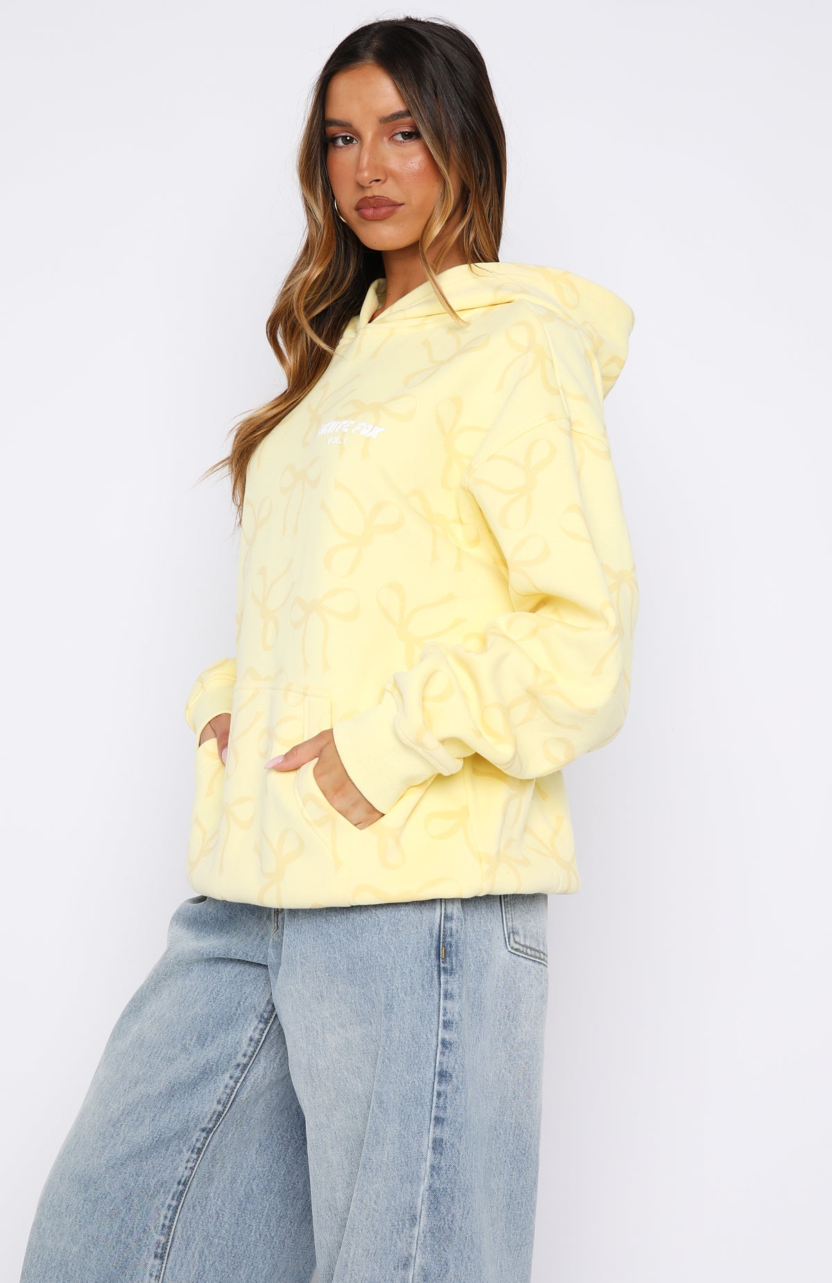 Vol. 1 Oversized Printed Hoodie Lemon Bow - Image 4